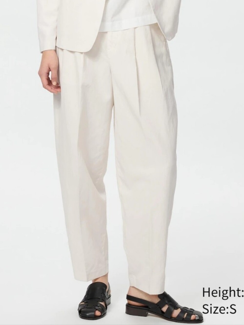 Uniqlo × Comptoir des Cotonniers Linen Blend Barrel Leg Trousers